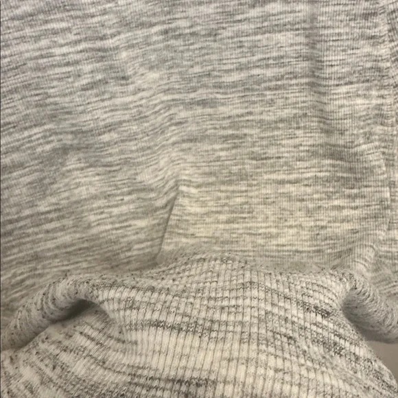 Theory Heather Gray Mini Bodycon Dress Small Short Sleeved Ribbed Classic Simple - Picture 5 of 5